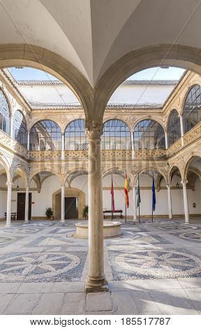Vazquez de Molina Palace (Palace of the Chains) courtyard cloister Ubeda Spain