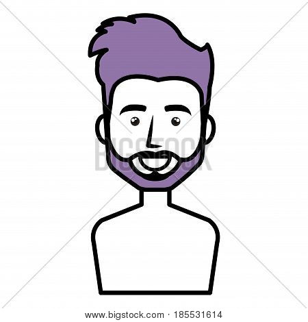 young woman shirtless avatar character vector illustration design