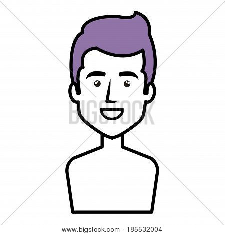 young woman shirtless avatar character vector illustration design