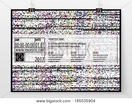 Poster design. Banner template. Business concept. Poster horizontal graphic. Promotion cover. Vector flyer mock up. Presentation design for business art or entertainment event.