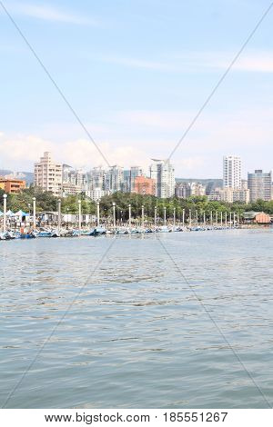 Tamsui River And Cityscape Of Tamsui, Taipei, Taiwan