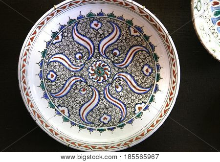 Turkish Iznik Ceramic In Ecouen Castle, France