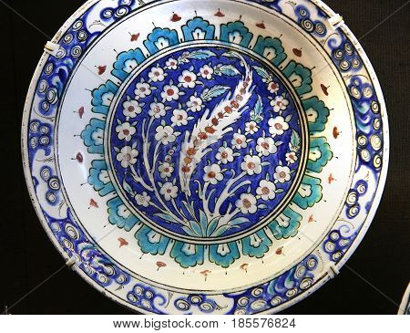 Turkish Iznik Ceramic In Ecouen Castle, France