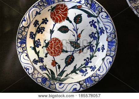 Turkish Iznik Ceramic In Ecouen Castle, France