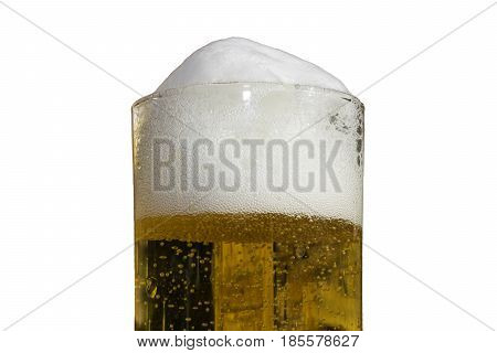 cold beer in frosty glas biergarten fresh
