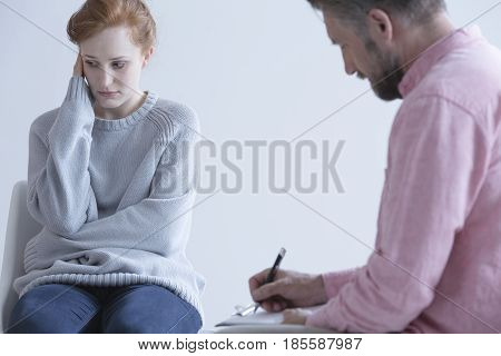 Young Woman With Depression