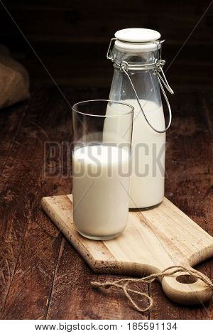 Milk Products - Tasty Healthy Dairy Products On A Table On: And