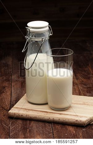 Milk Products - Tasty Healthy Dairy Products On A Table On: And