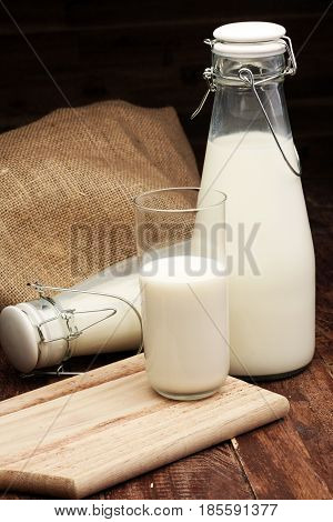 Milk Products - Tasty Healthy Dairy Products On A Table On: And