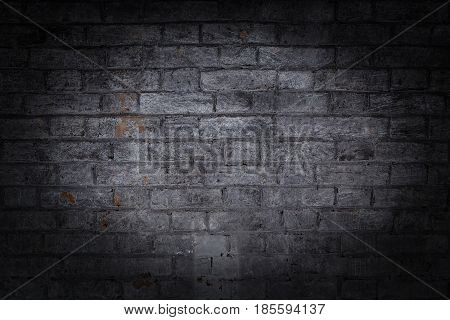 Brick Wall Texture Grunge Background With Vignetted Corners