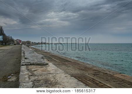 Port,   Beach In Feodosiya.