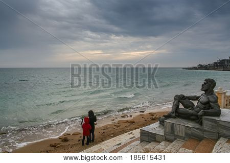 Port,   Beach In Feodosiya.