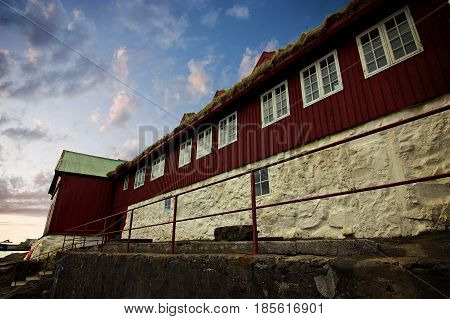 The capital city of the Faroe Islands in the north Atlantic