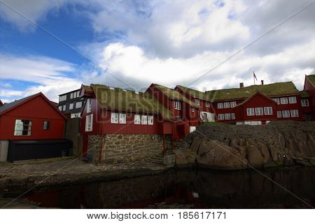 The capital city of the Faroe Islands in the north Atlantic