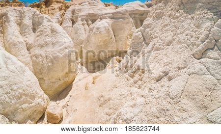 POV point of view - Weekend hiking at Paint Mines Interpretive Park in Colorado.