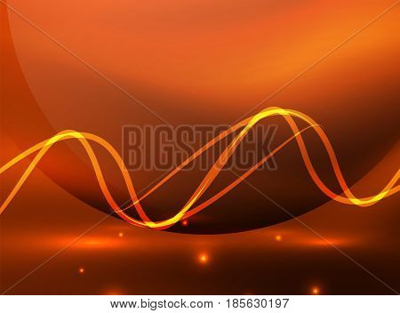 Glowing shiny wave background, energy concept illustration