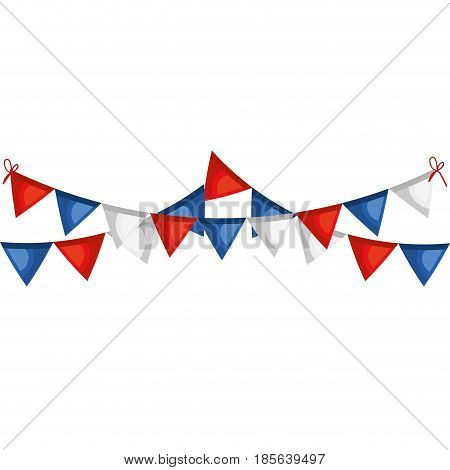 celebration garlands usa party icon vector illustration design