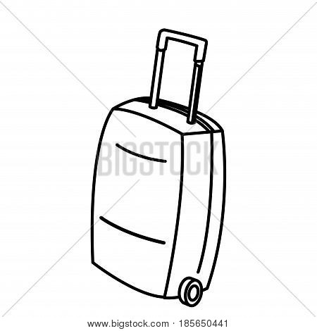travel case wheel travel handle image vector illustration