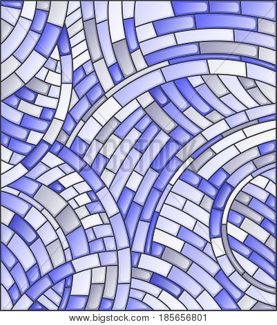 Abstract mosaic background of tiles on a dark backgroundblue tone