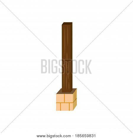 Post estructure construction icon vector illustration graphic design