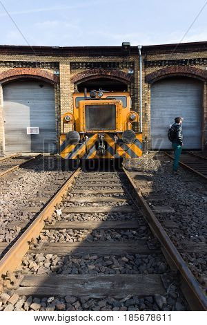 BERLIN - APRIL 21: Diesel engine 
