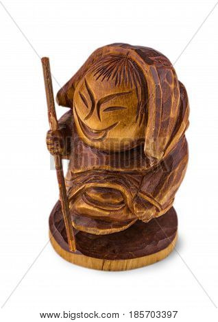 Idol of the aborigines of Kamchatka: Koryaks and Itelmen on white
