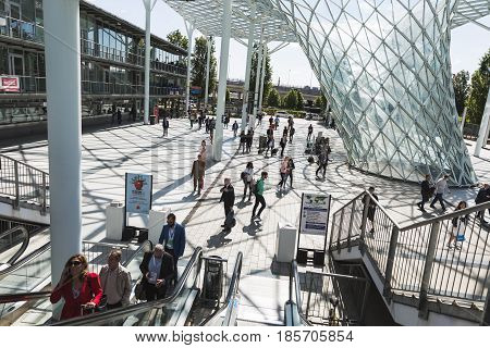 People Visit Tuttofood 2017 In Milan, Italy