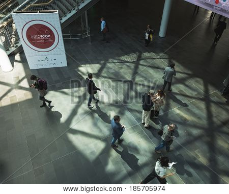 People Visit Tuttofood 2017 In Milan, Italy