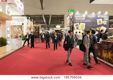 People Visit Tuttofood 2017 In Milan, Italy