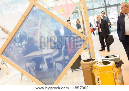 People Visit Tuttofood 2017 In Milan, Italy