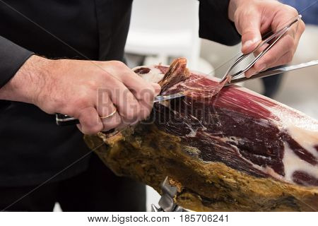 Cook Working At Tuttofood 2017 In Milan, Italy