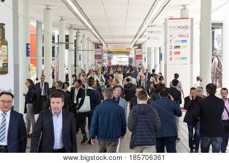 People Visit Tuttofood 2017 In Milan, Italy