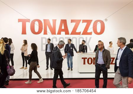 People Visit Tuttofood 2017 In Milan, Italy