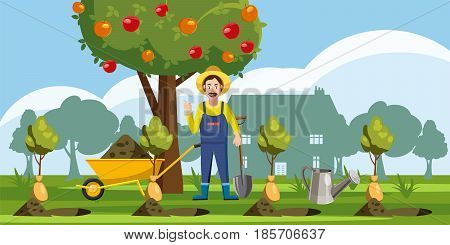 Gardener plant icons set. Cartoon illustration of 16 gardener plant vector icons for web