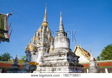Buddha statue at Wat Pha Boromathart Chaiya Suratthani, Thailand.