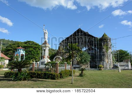 Old destroyed church in Loboc, Bohol, Philippines