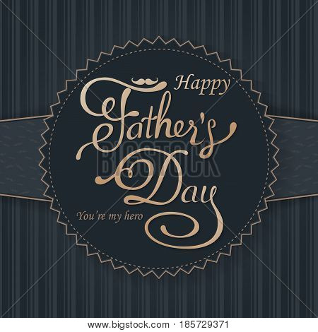 Happy Fathers Day greeting. Vector background with doodle neckties, bow tie and glasses.