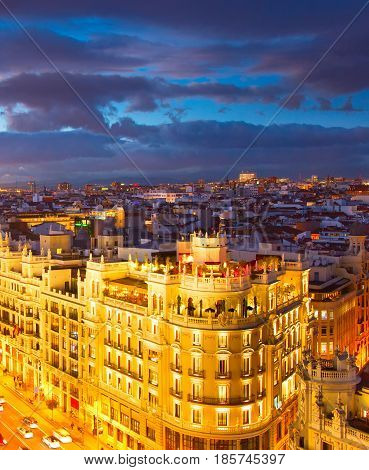 Madrid At Twilight, Spain