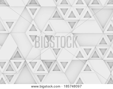 Equilateral Triangles - White Abstract Background