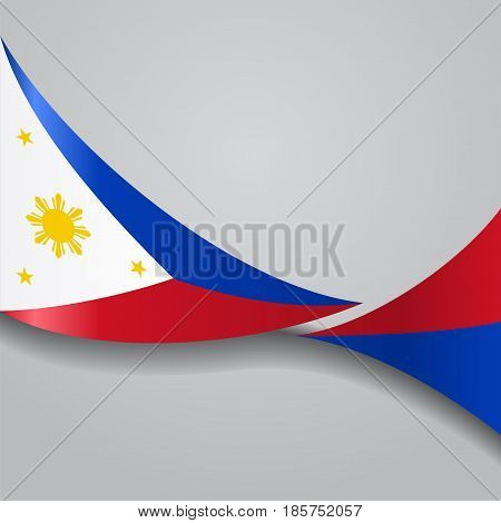 Philippines flag wavy abstract background. Vector illustration.