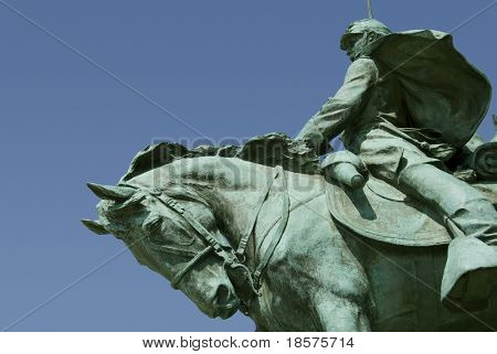 Un detalle de la Ulises S. Grant Memorial - la estatua ecuestre más grande en los Estados Unidos.