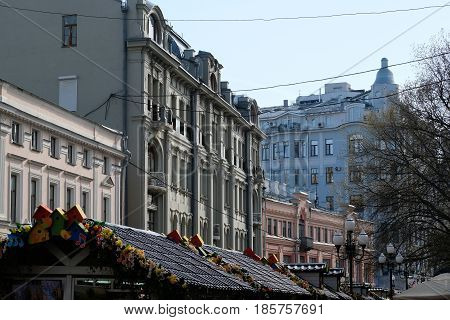 Moscow downtown, April 2017, weekend photo at Stariy Arbat