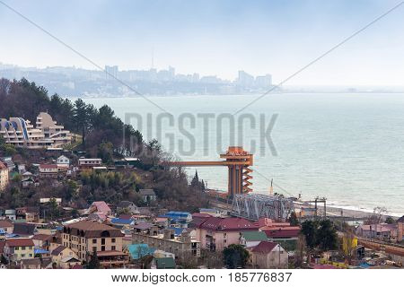 Sochi, Russia - February 12, 2016: Dagomys is a microdistrict of Sochi, Russia, known for its resorts, vacation spots and tea plantations.