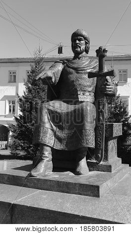 The monument to Russian Prince Yuri Dolgoruky in Kostroma