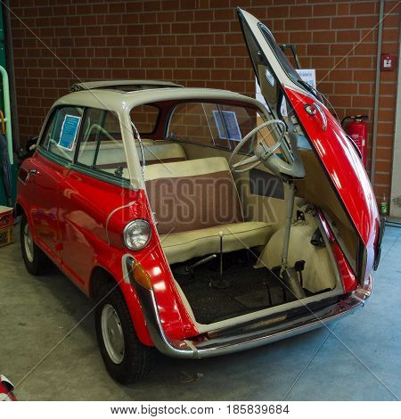 PAAREN IM GLIEN GERMANY - MAY 19: The four-seat microcar BMW Isetta 600 