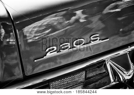 Paaren Im Glien, Germany - May 19: Detail Of Full-size Luxury Car Mercedes-benz 230S (w111), Black A