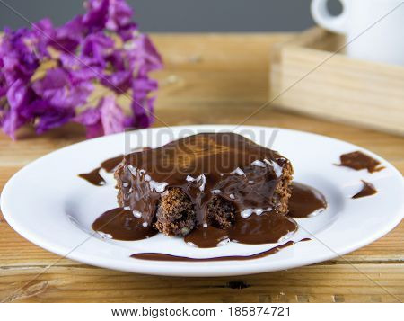 Brownie. Pastel de chocolate. Brownie. Chocolate cake.