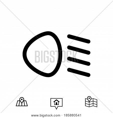dipped beam icon stock vector illustration flat design