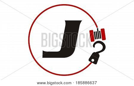 This image describe about Crane Hook Towing Letter J