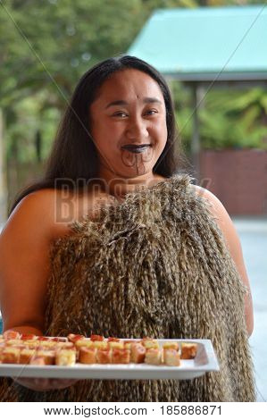 Maori Woman Smiling